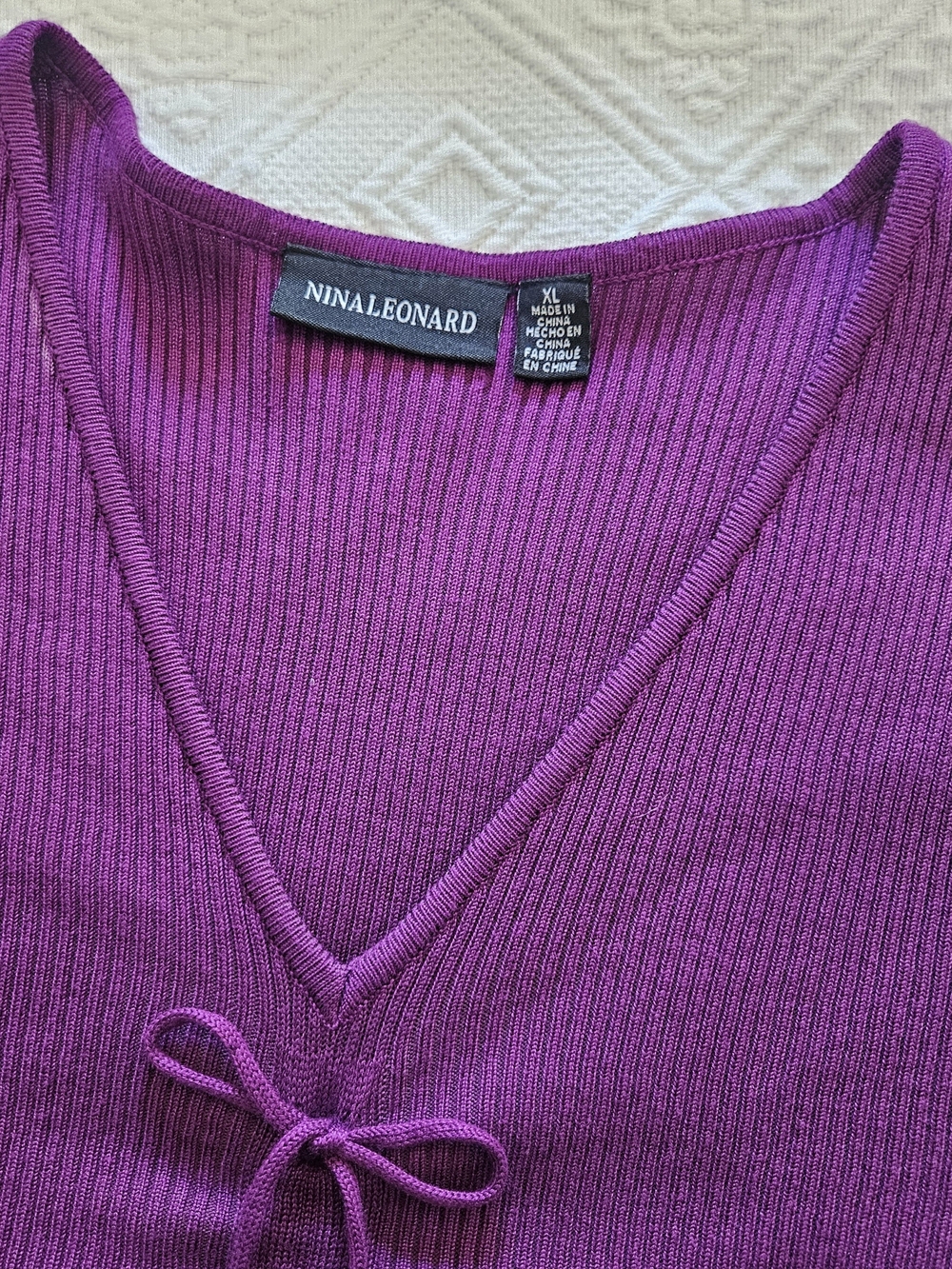 Nina Leonard Plum Sweater Dress